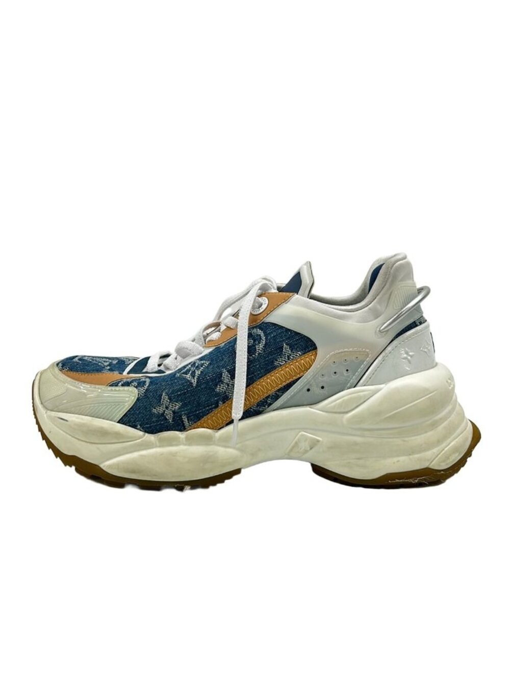 Louis Vuitton Sneakers Navy Ivory Brown Leather